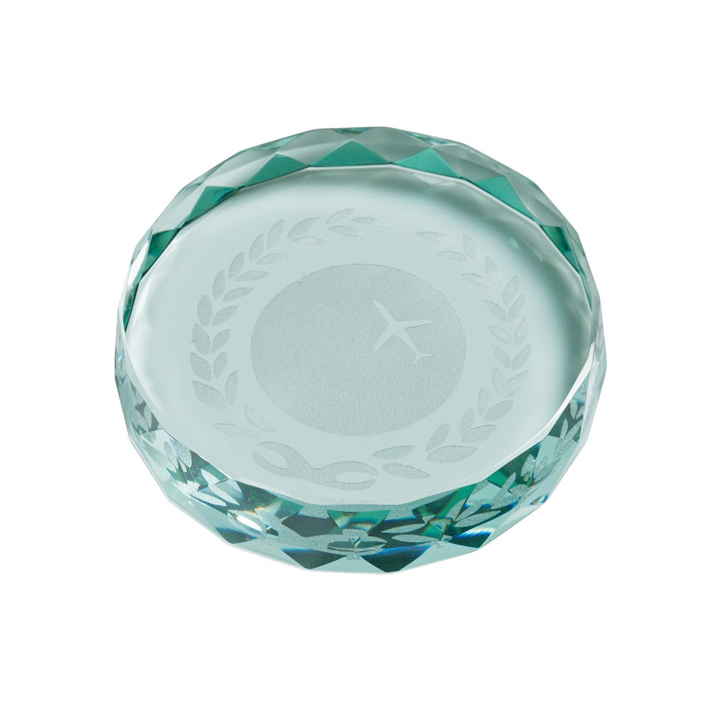 Saturn Jade Glass Paperweight