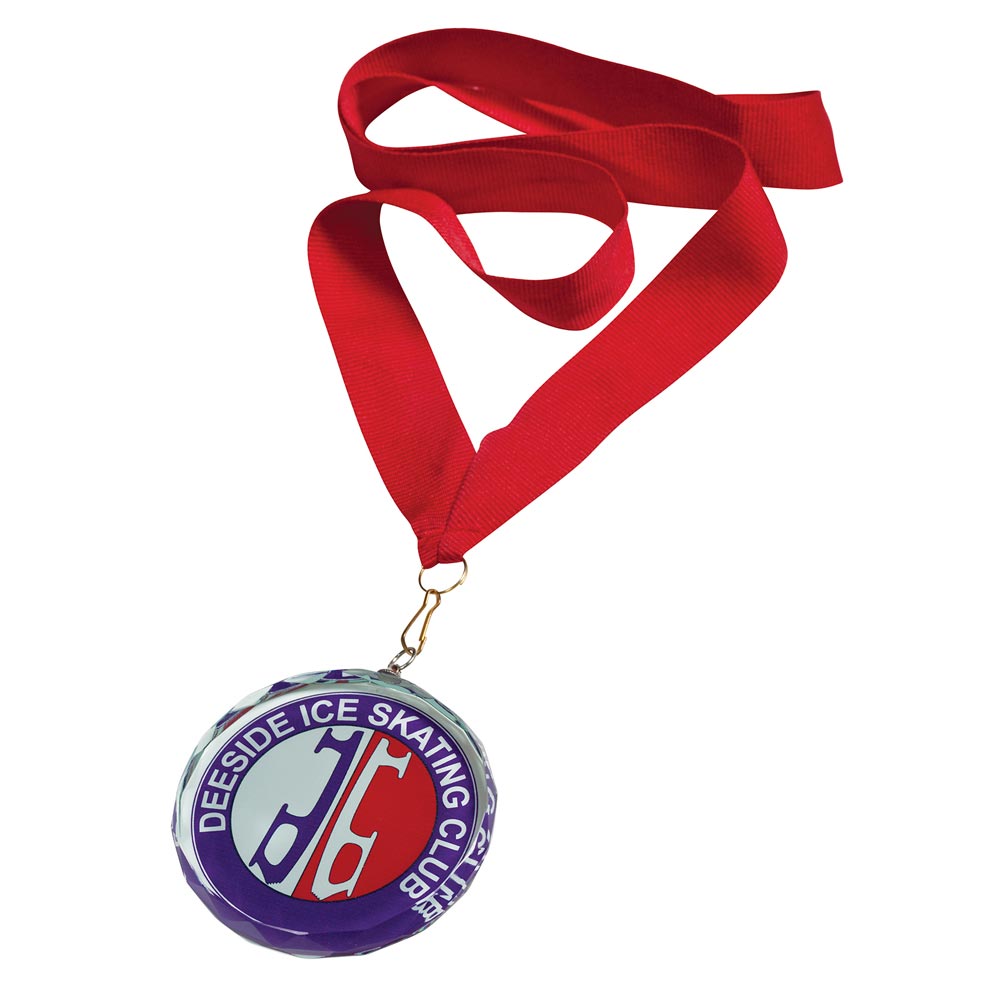 Imperial Jade Glass Medal 70mm (5mm Width)