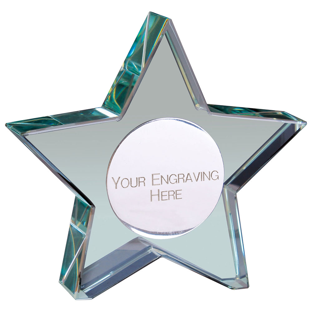 Aurora Jade Star Glass Award 95mm (18mm Thick)