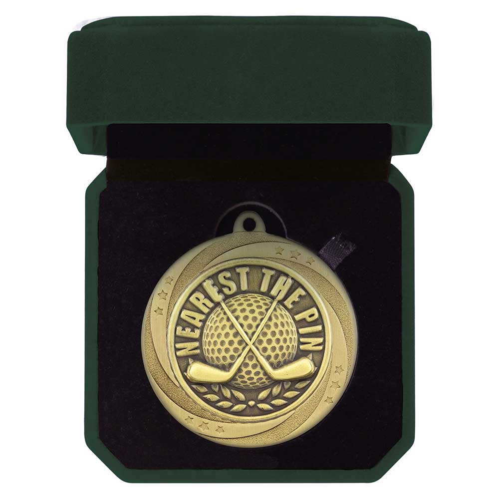 Superstar Nearest the Pin Medal & Box Gold 60mm