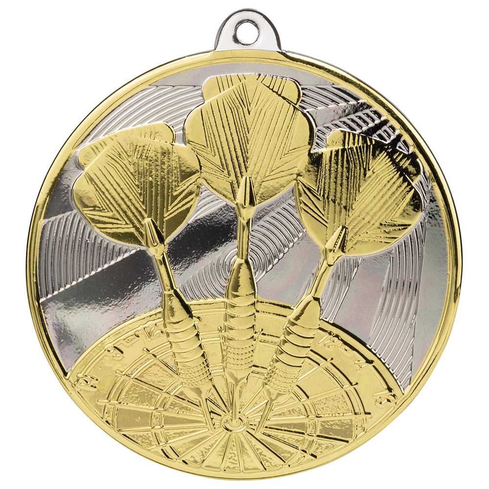 Premiership Darts Medal Gold & Silver 60mm