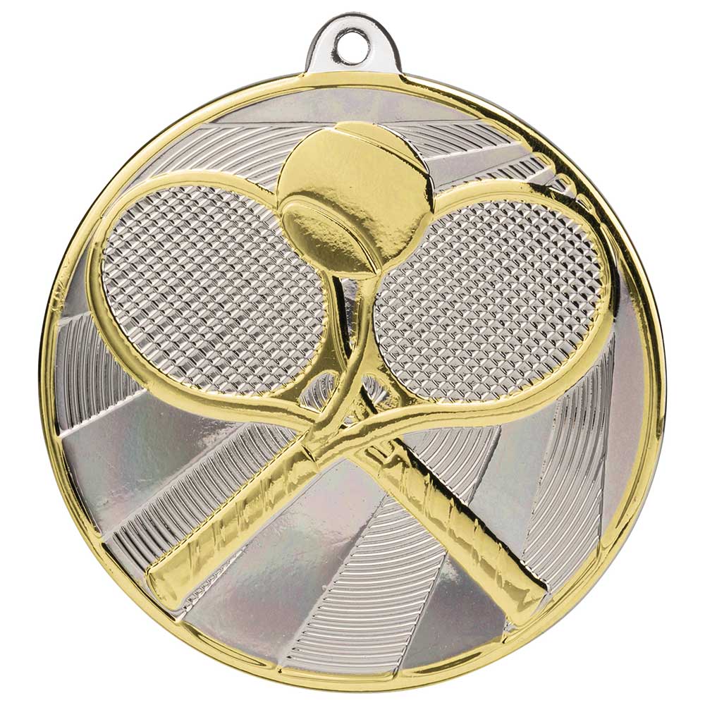 Premiership Tennis Medal Gold & Silver 60mm