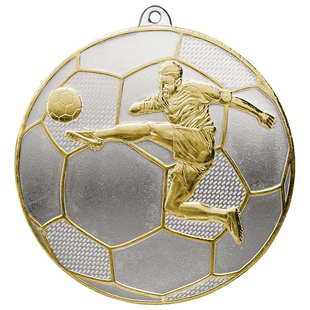 Premiership Football Medal Gold & Silver 70mm