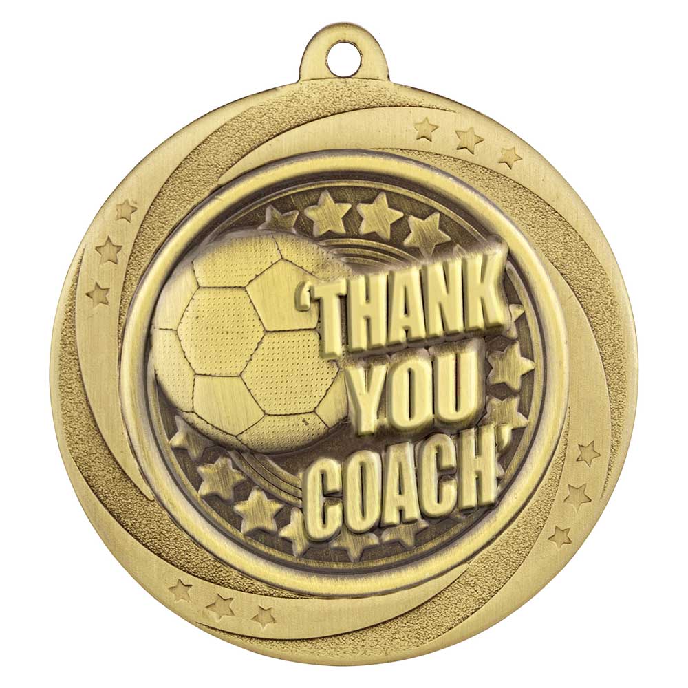 Superstar Thank you Coach Medal Gold 60mm