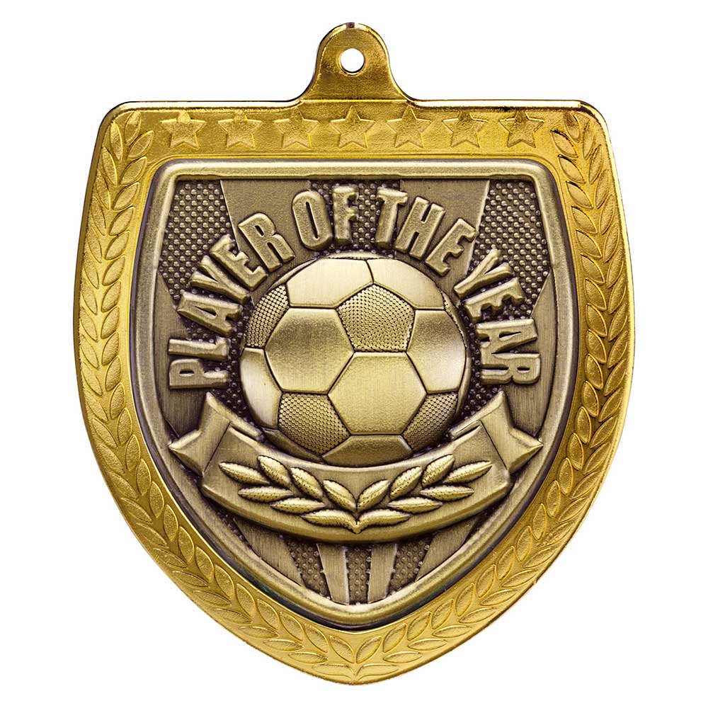 Cobra Football Player of the Year Shield Medal Gold 75mm