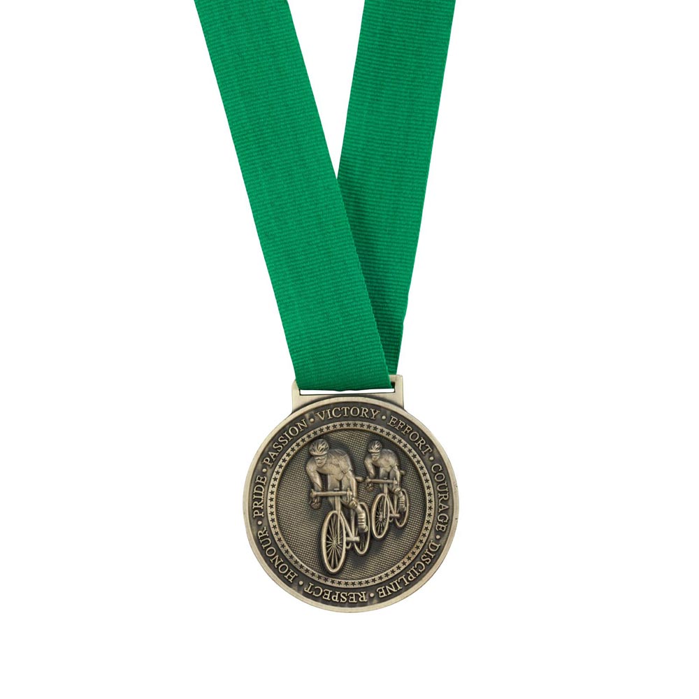 Olympia Medal Ribbon Stitched Green 400x25mm