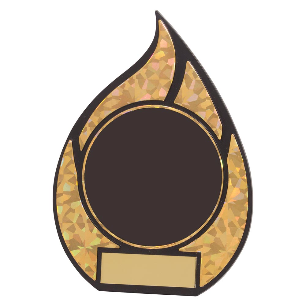 Inferno Plaque Black & Gold 150mm
