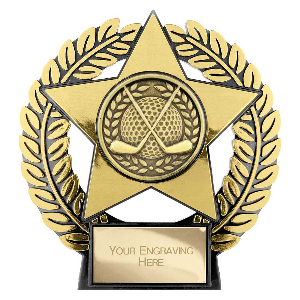 Emperor Star Golf Plaque Gold 120mm