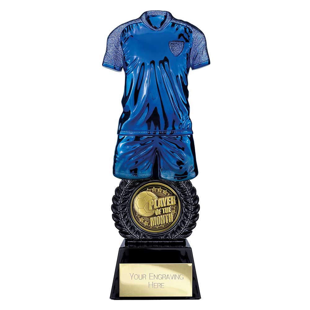 Intensity Football Player of Month Award Blue & Carbon Black 260mm