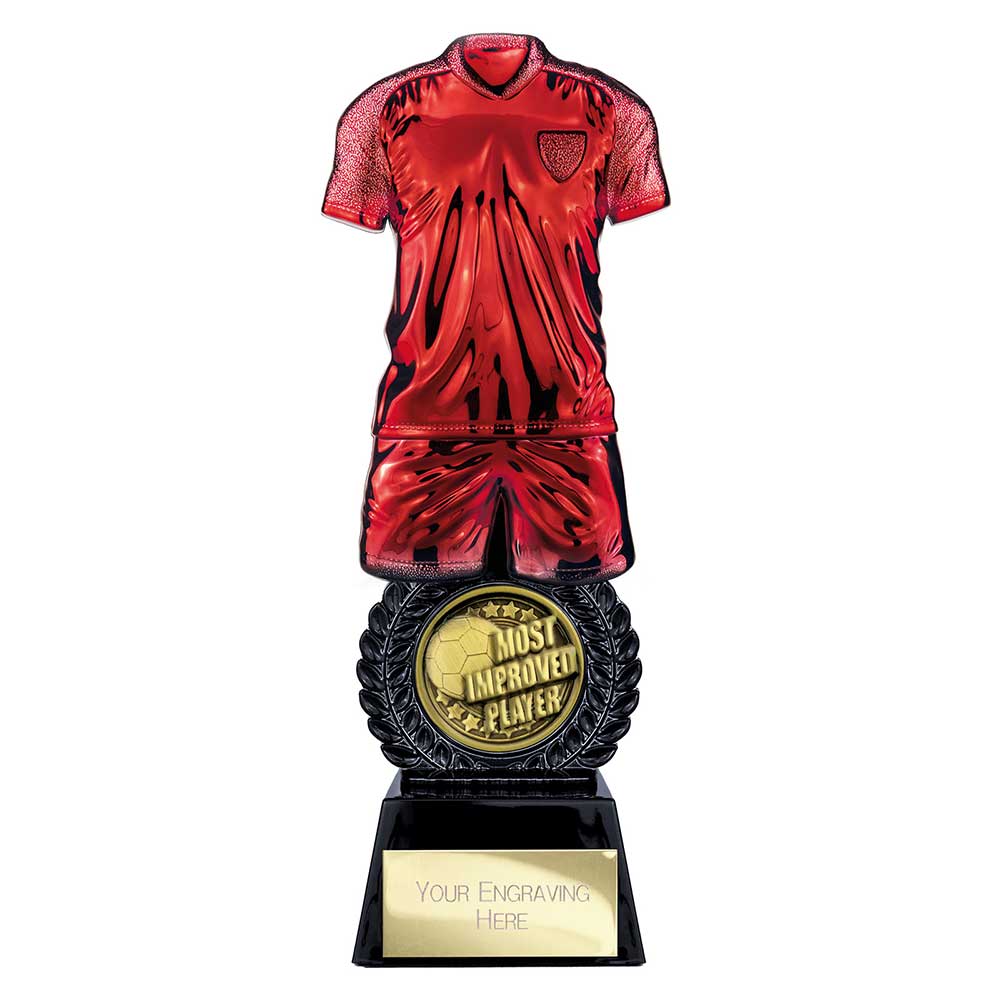 Intensity Football Most Improved Award Red & Carbon Black 260mm