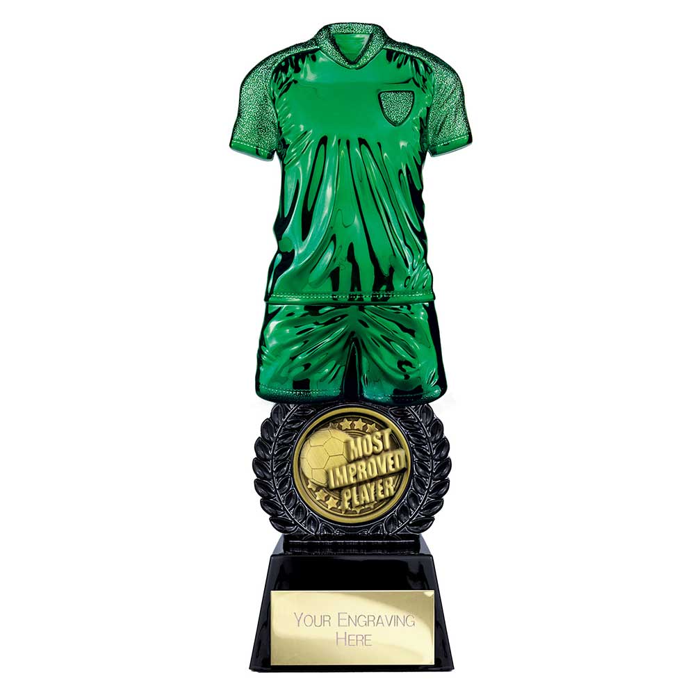 Intensity Football Most Improved Award Green & Carbon Black 260mm