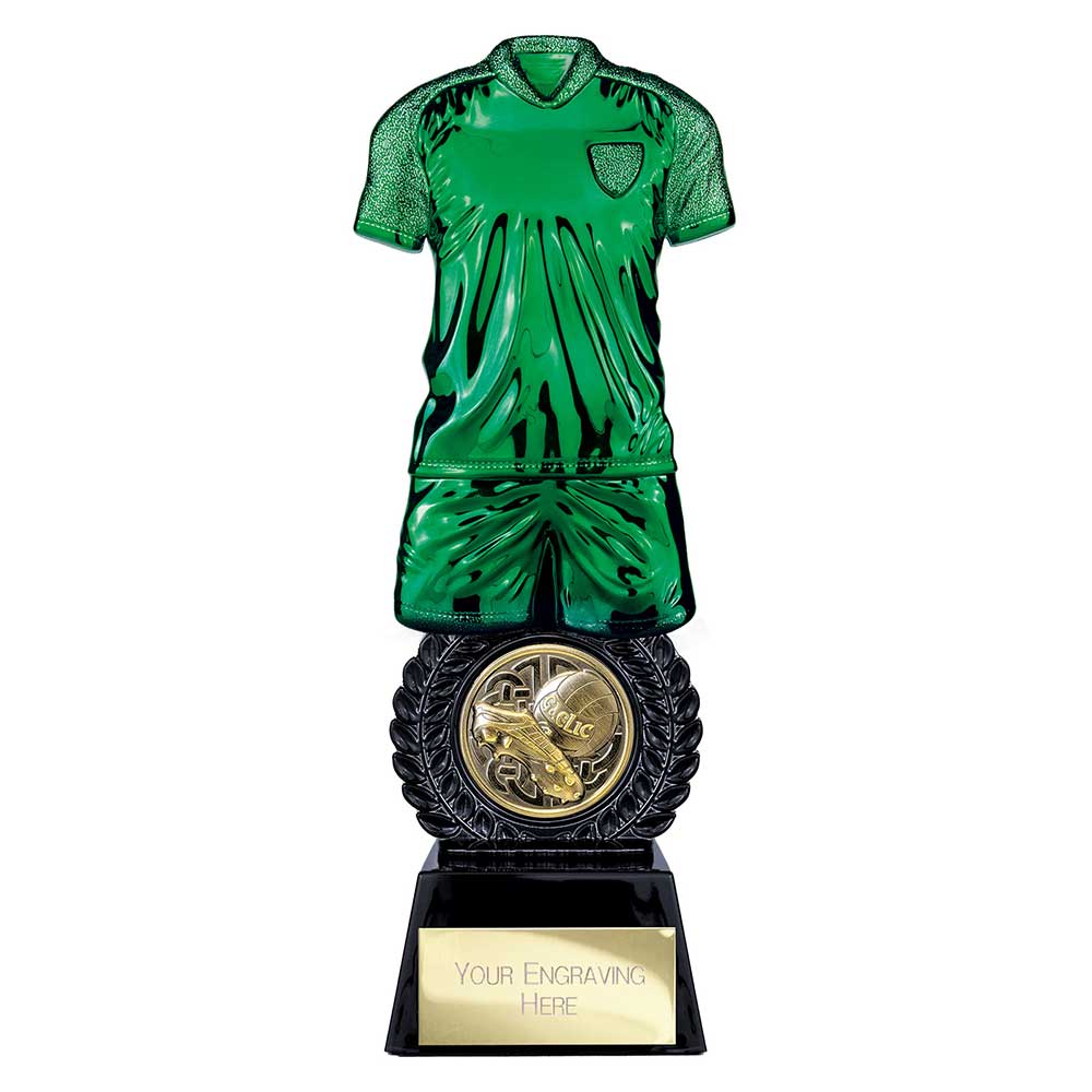 Intensity Gaelic Football Award Green & Carbon Black 260mm