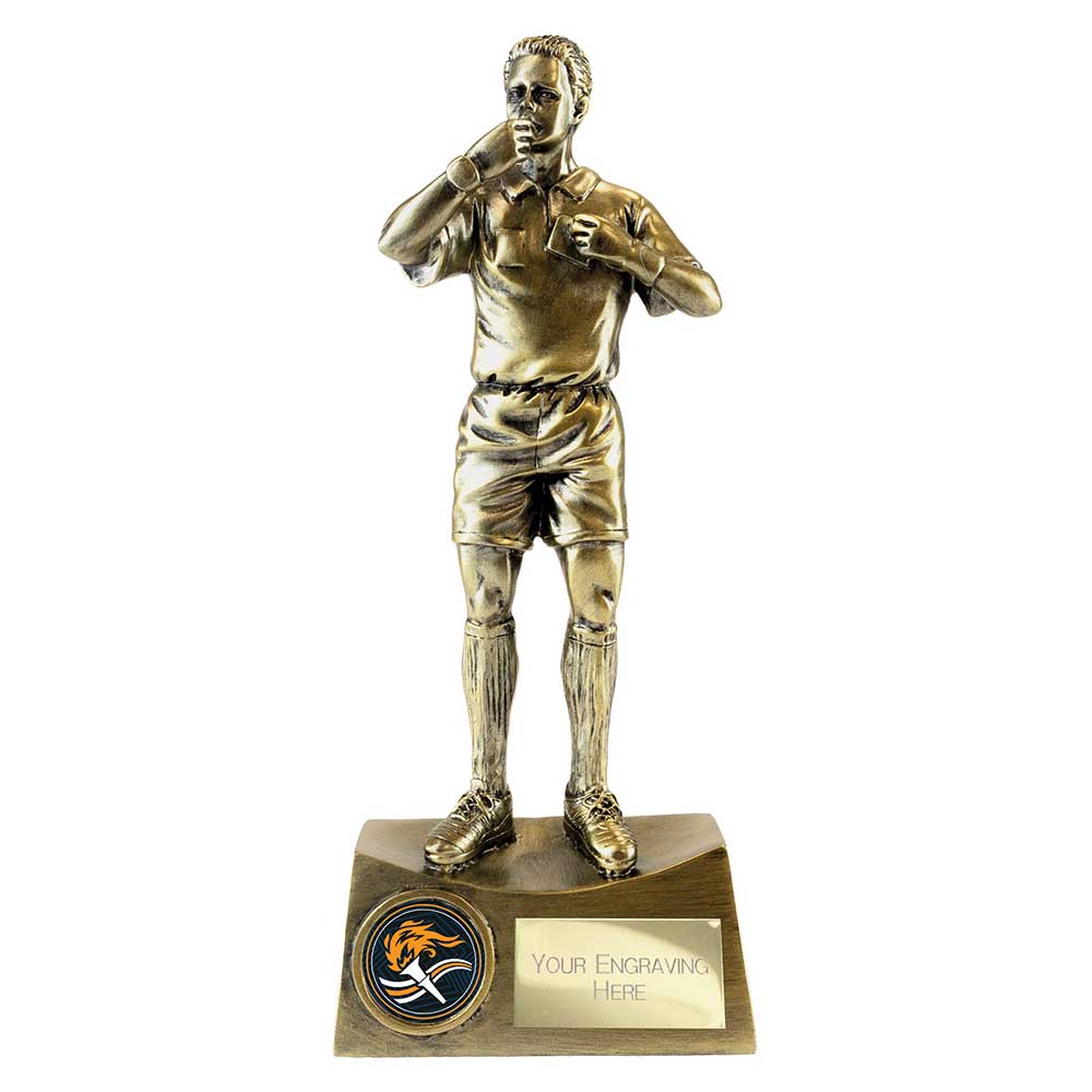The Classic Referee Award Metallic Antique Gold 225mm