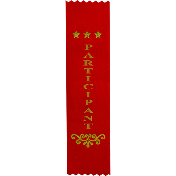 Recognition Participant Ribbon Red 200 x 50mm