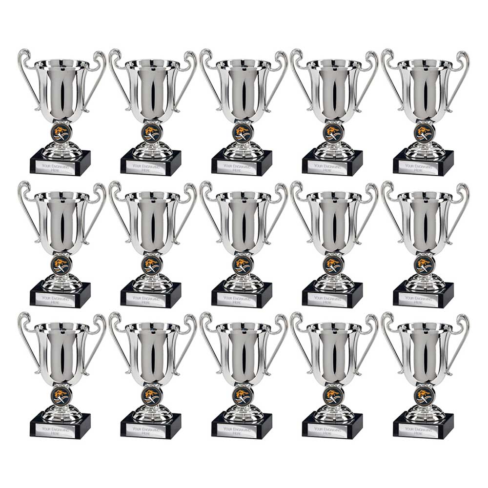 Squad Pack 6 Champions Silver Plastic Cup 155mm