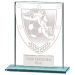 Millennium Football Boot & Ball Jade Glass Award