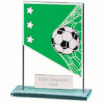 Mustang Football Green Jade Glass Award
