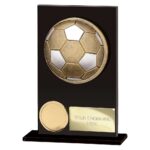 Ikon Hero Football Glass Award Jet Black