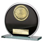 Seismic Superstar Football Circle Plaque Black & Silver