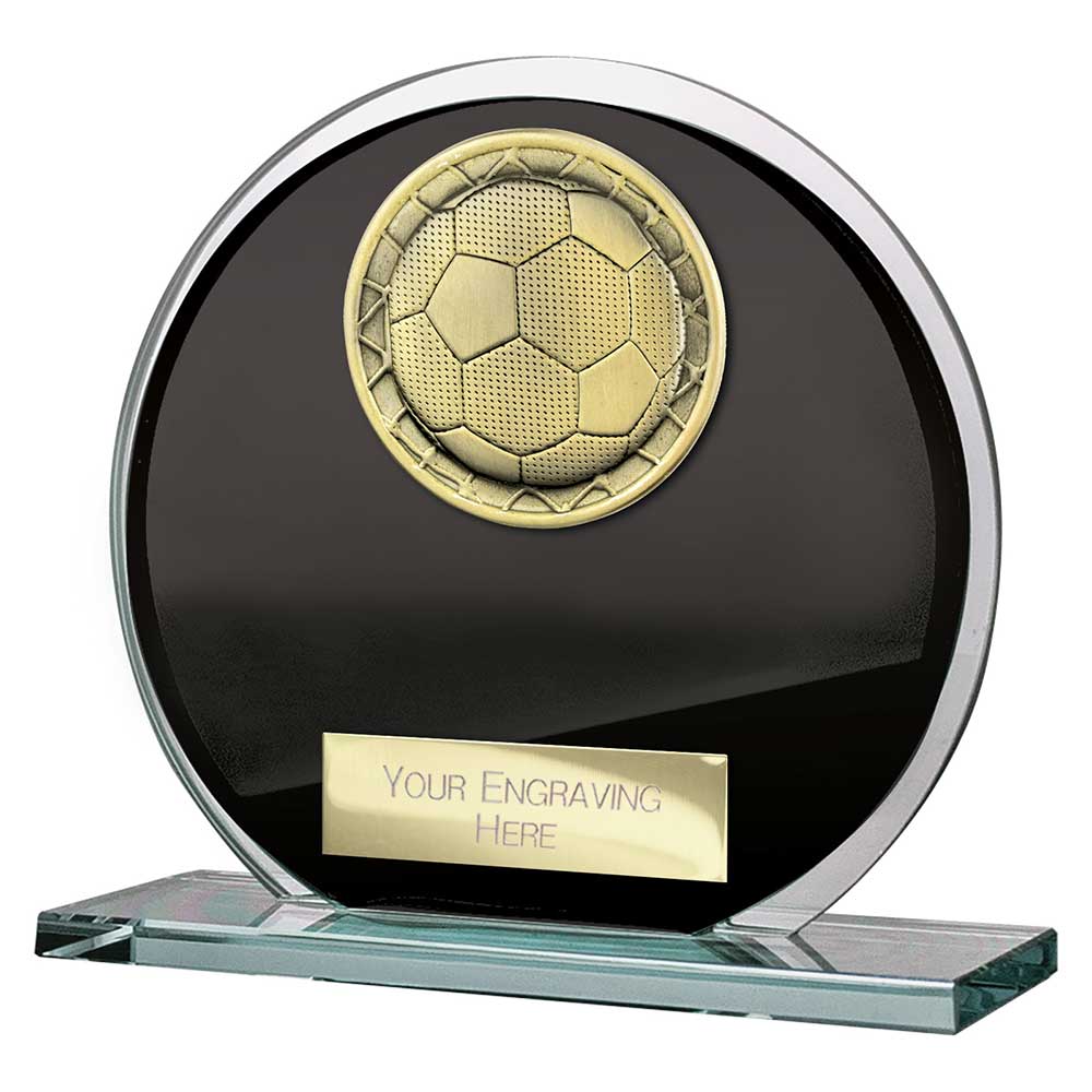 CR26567A.jpg Seismic Superstar Football Circle Plaque Black & Silver - Image 1