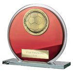 Seismic Superstar Football Circle Plaque Red & Silver