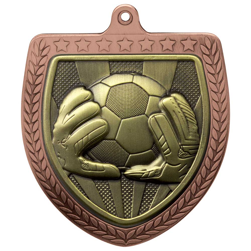 MM24202B.jpg Cobra Football Goal Keeper Shield Medal - Image 1