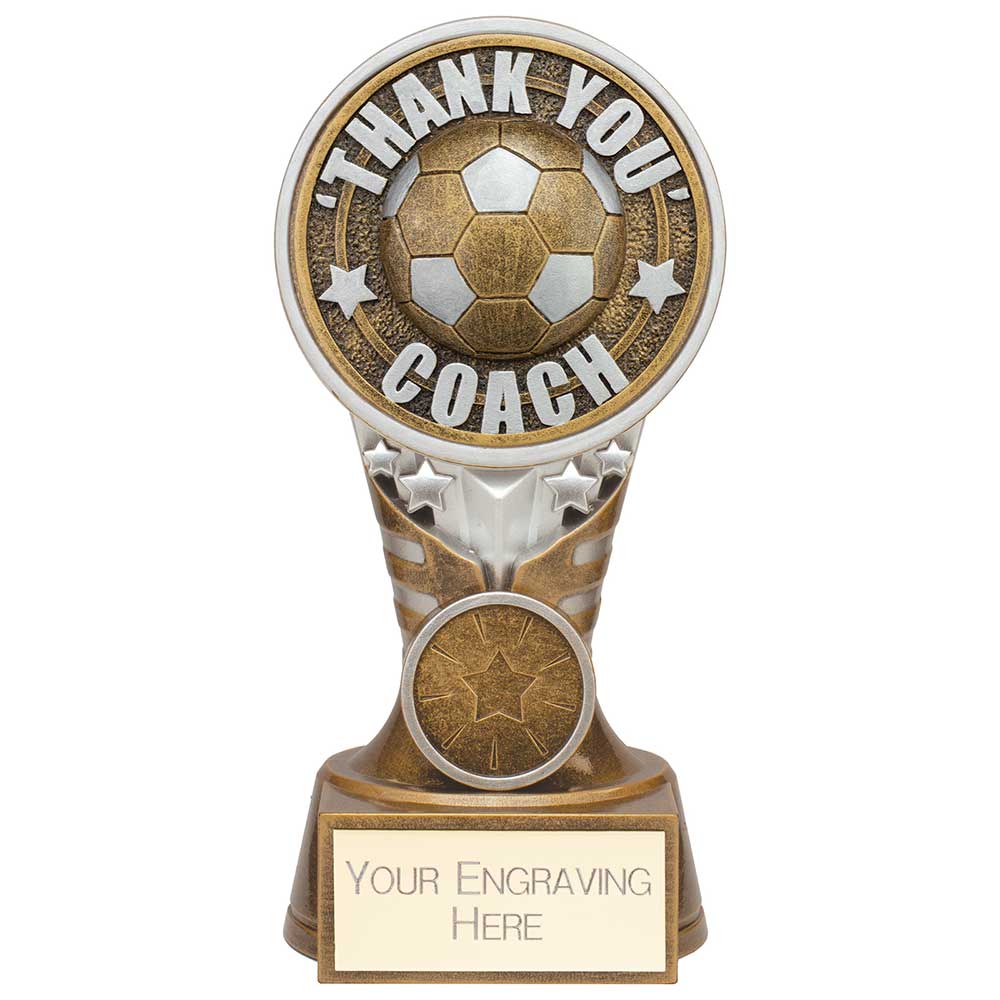 PA24151B.jpg Ikon Tower Thank you Coach Award Antique Silver & Gold - Image 1