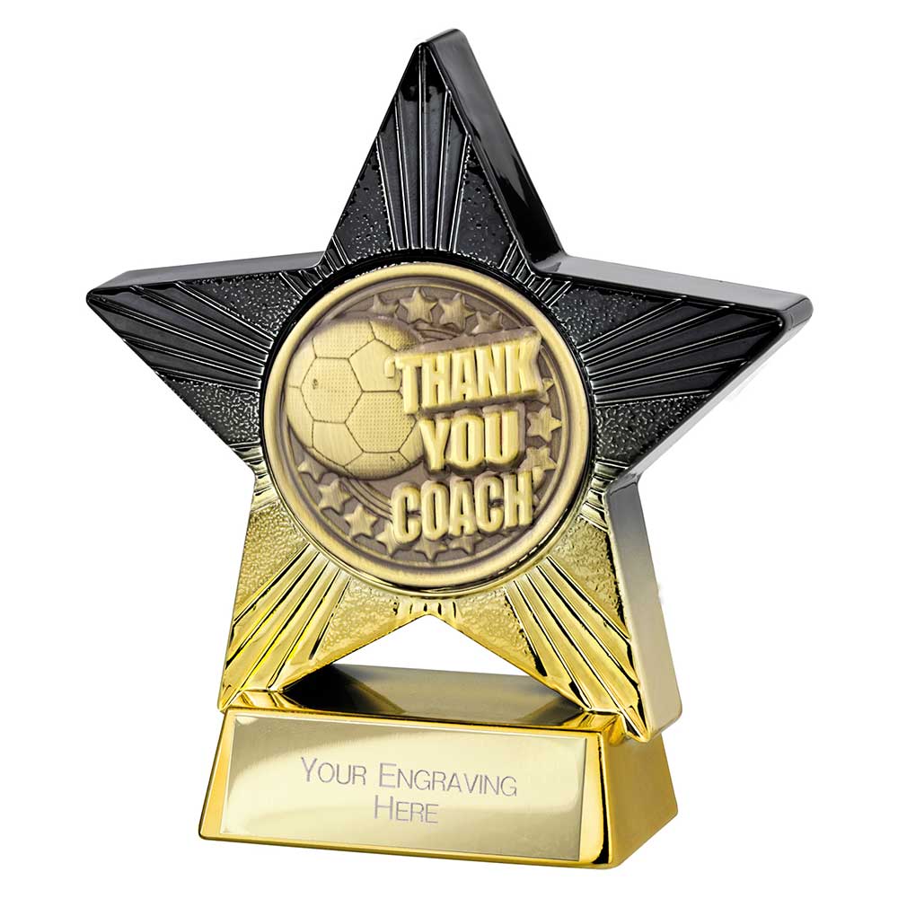 PA25059A.jpg Superstar Thank you Coach Award Black & Gold - Image 1