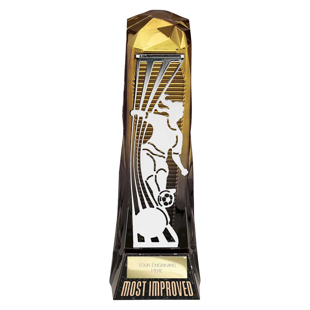 Shard Football Female Most Improved Gold & Carbon Black 230mm