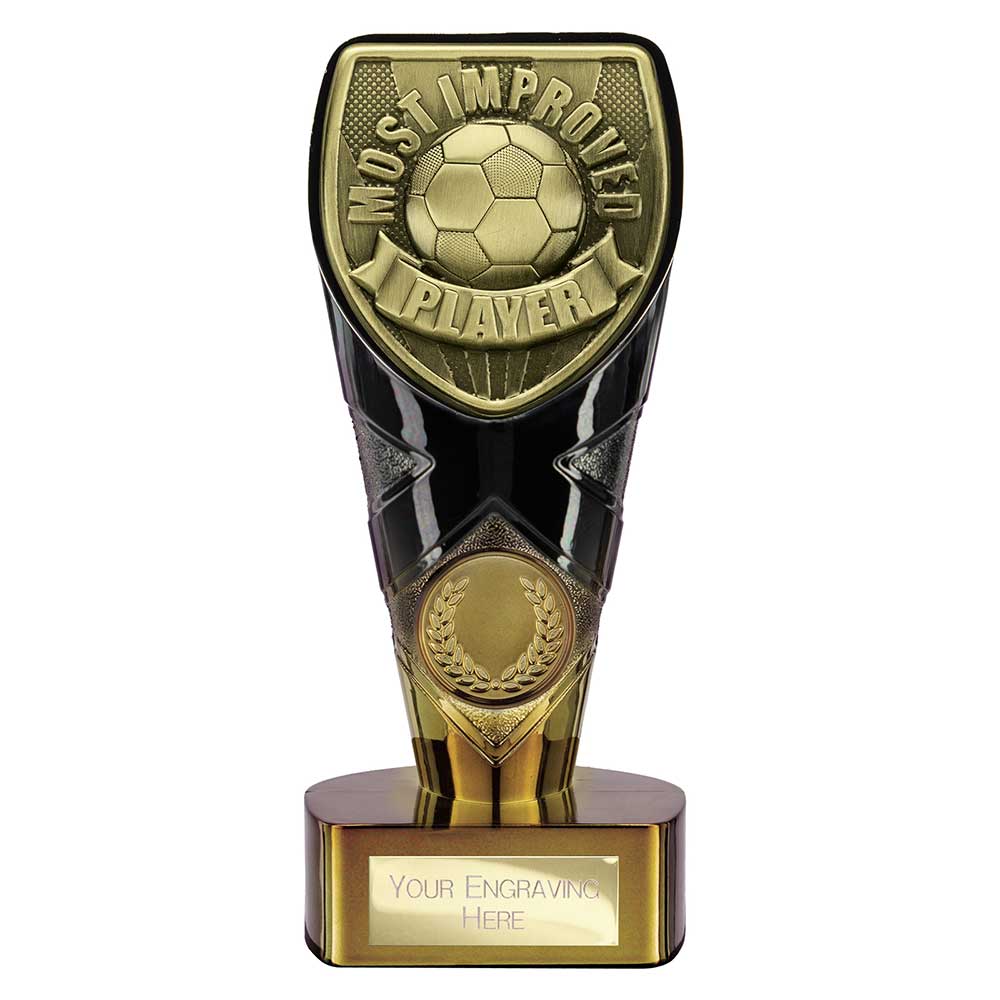 PM25107B.jpg Fusion Cobra Most Improved Player Award Black & Gold - Image 1