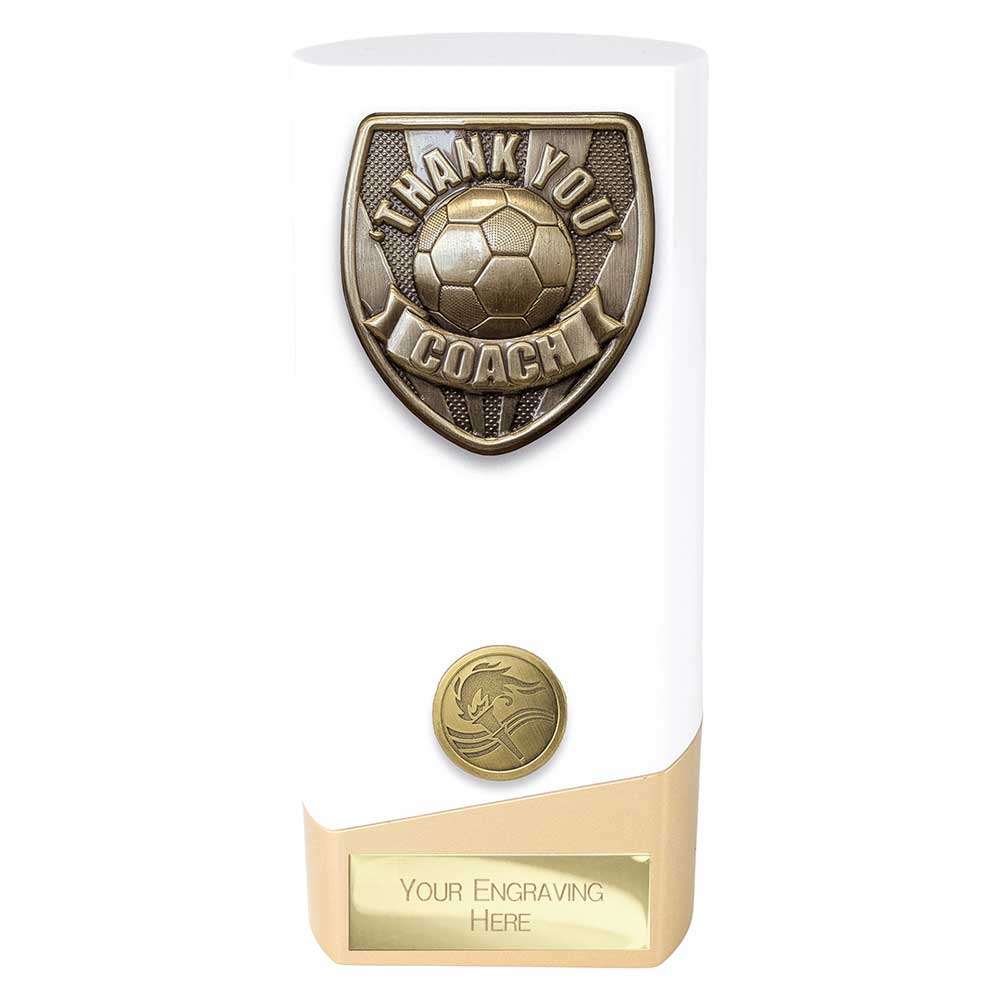 PW25112A.jpg Prime Cobra Thank you Coach Award White & Gold - Image 1