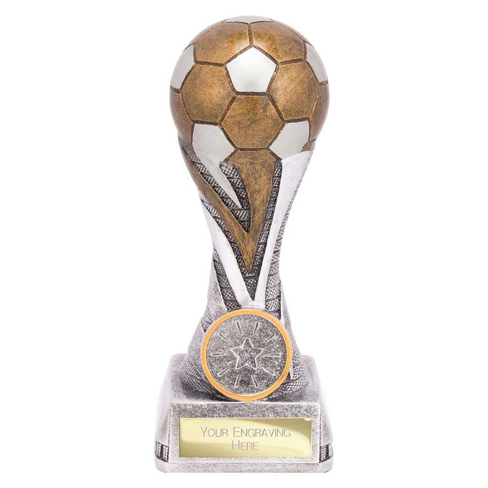 RF25085A.jpg Tempest Football Award Antique Silver & Gold - Image 1