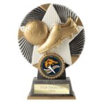Pulse Star Football Award Antique Silver & Gold