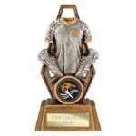 Immense Football Award Antique Silver & Gold