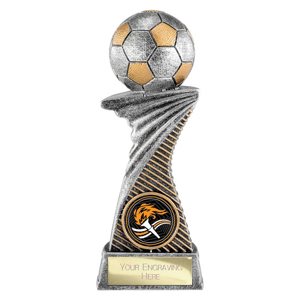 RF26224A.jpg Dynamic Football Award Antique Silver & Gold - Image 1