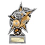 Speedstar Football Award Antique Silver & Gold