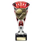 Cobra Star Cup Football Boot & Ball Silver & Red