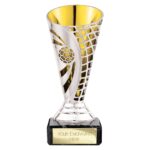 Defender Football Trophy Cup Silver & Gold
