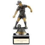 Cyclone Football Player Female Antique Silver