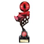 Innov8 Football Plastic Trophy Red & Black