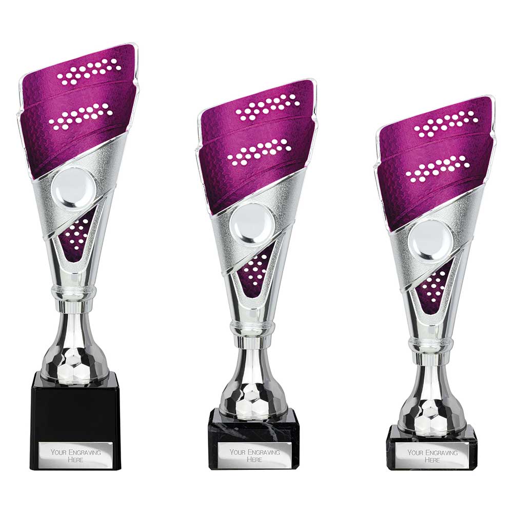 TR25549.jpg Predator Trophy Silver & Purple - Image 1