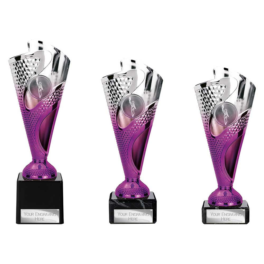 TR25561.jpg Rodeo Trophy Silver & Purple - Image 1